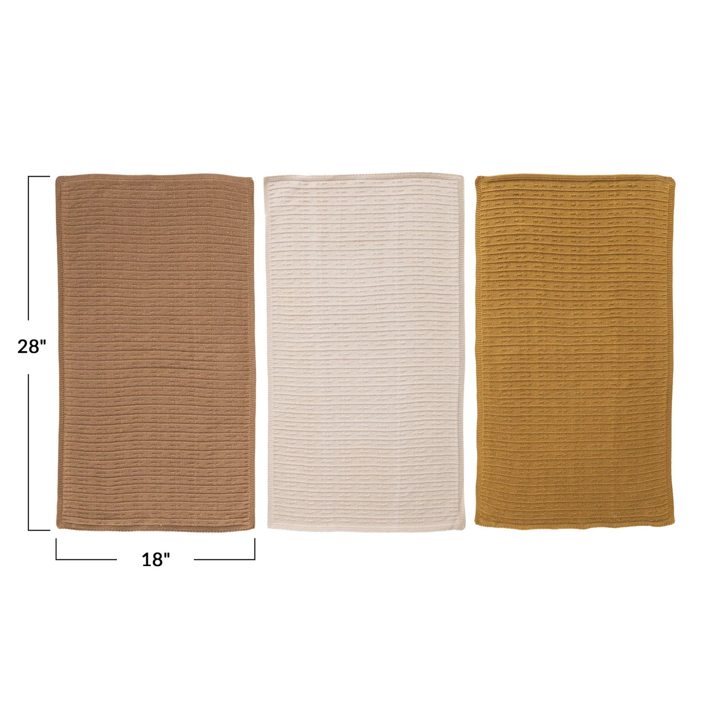 Cotton Knit Tea Towel, 3 Colors