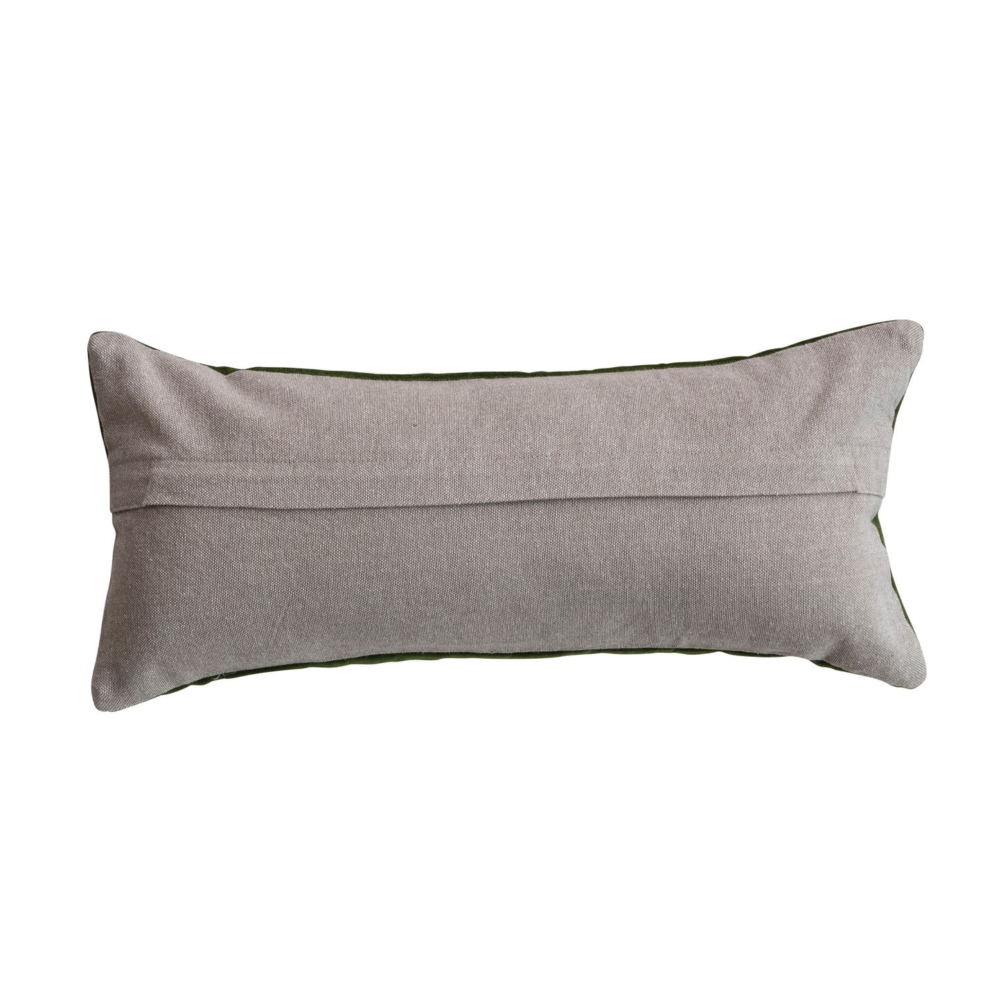 Velvet Embroidered Lumbar Pillow
