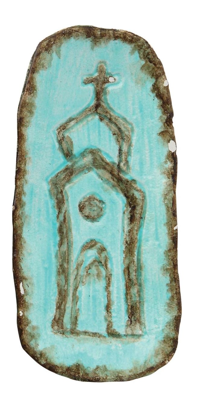 Embossed Church Cast Iron Dish