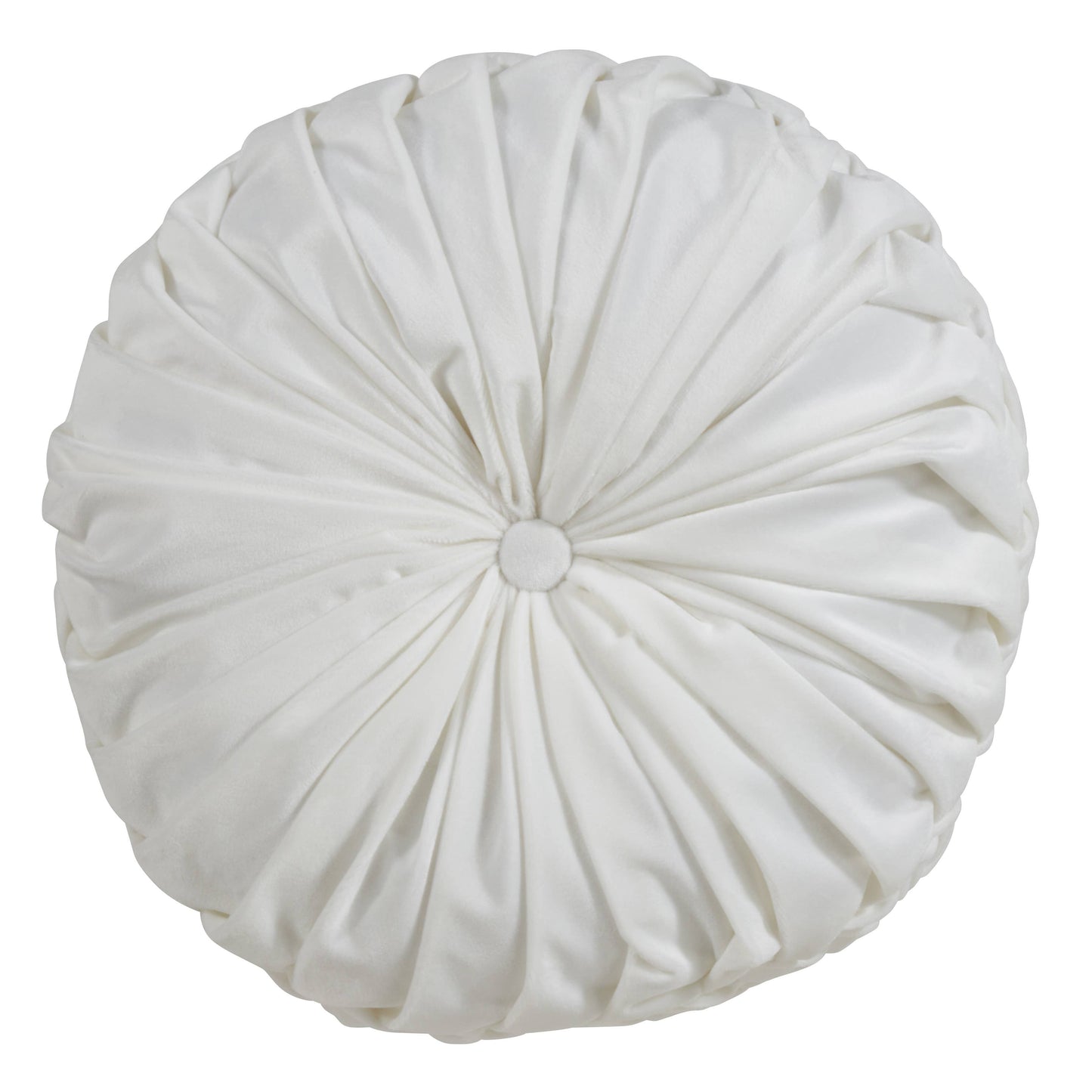 Round Velvet Pintucked Pillow