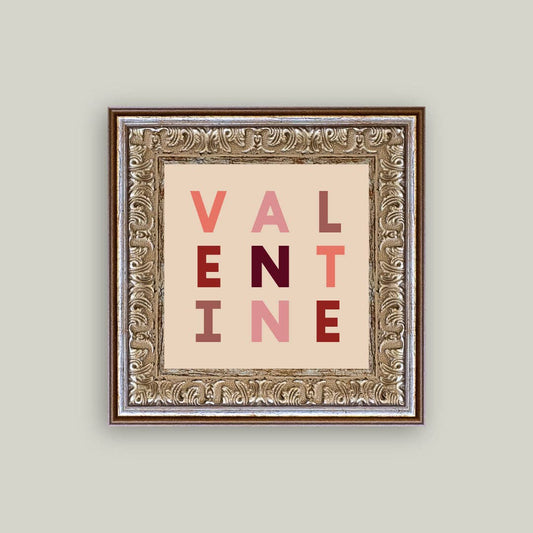 Valentine Framed Antique Art