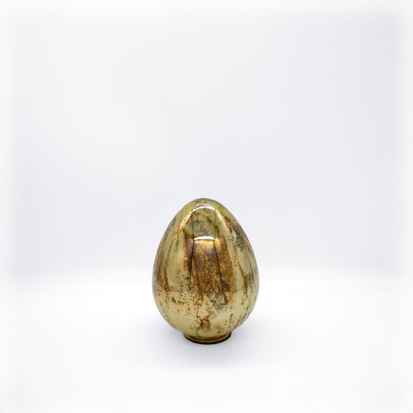 Rusted Aqua Mercury Glass Easter Egg