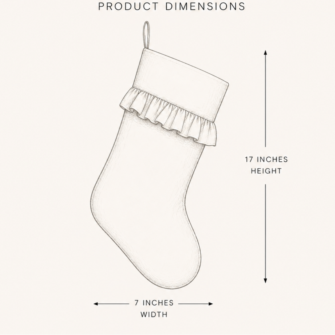 Ruffled Holiday Stocking