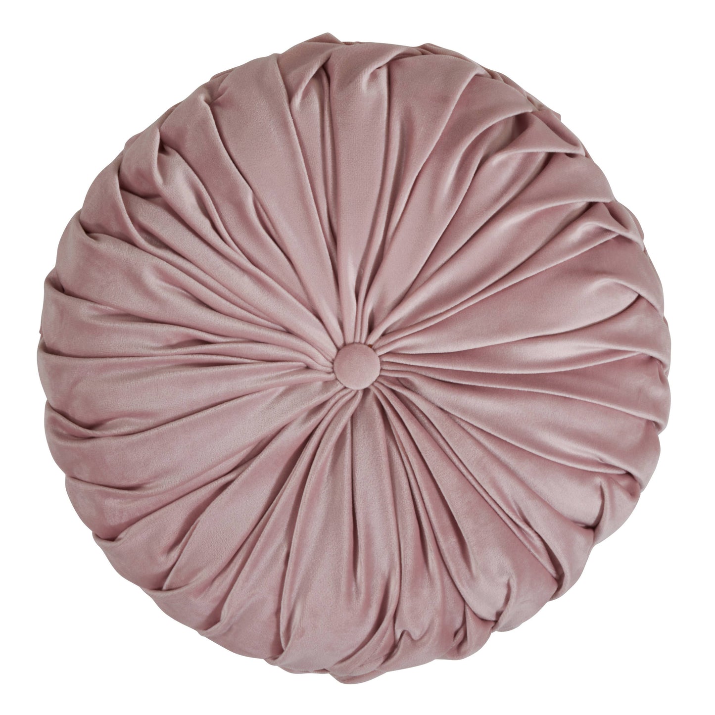 Round Velvet Pintucked Pillow