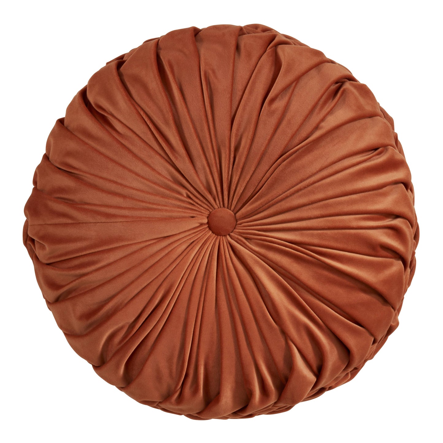 Round Velvet Pintucked Pillow