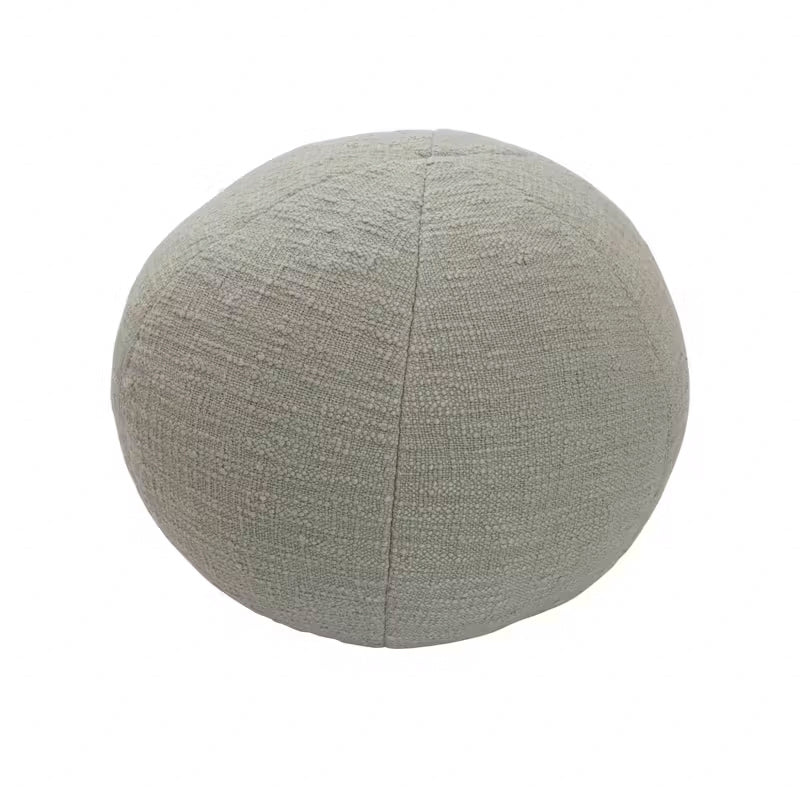 Cotton Slub Orb Pillow in Sage Green