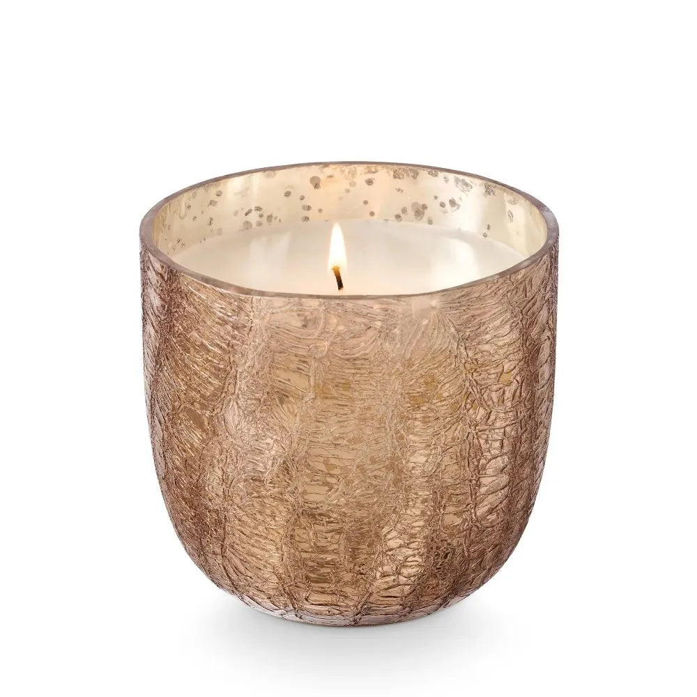 Woodfire Large Boxed Crackle Glass Candle