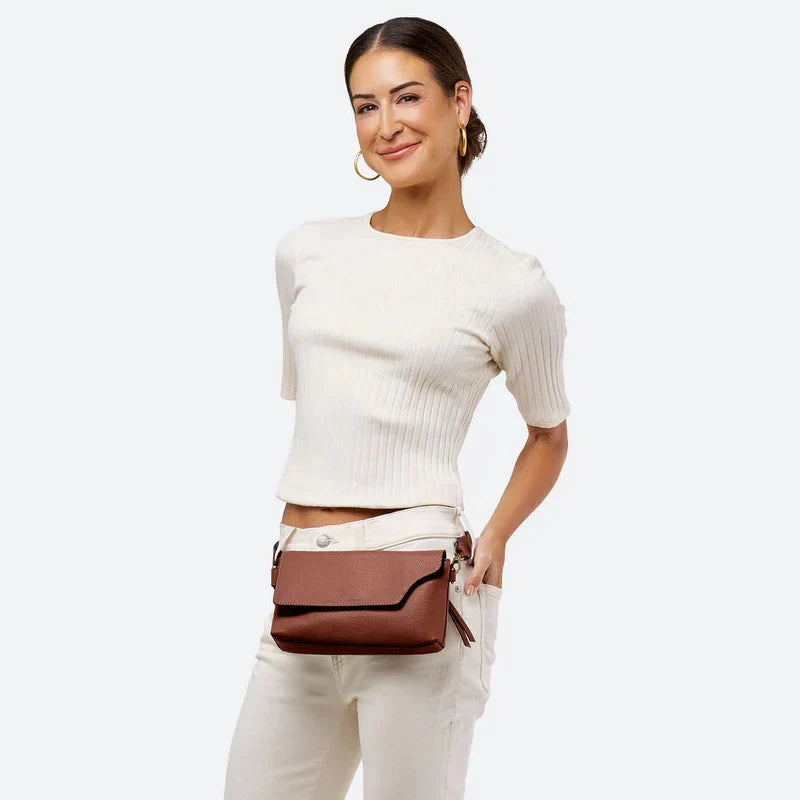 The Kim - Pebbled Leather Belt/Crossbody Bag