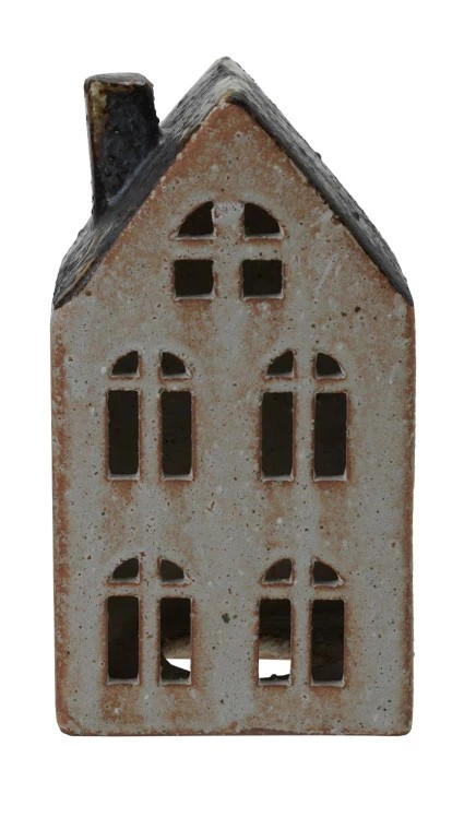 Stoneware House w/ Reactive Glaze, Two Styles