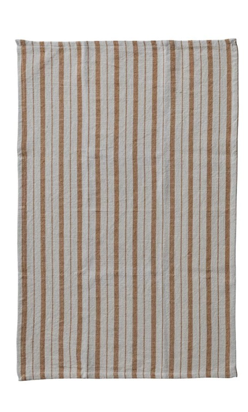 Woven Cotton Slub Tea Towel with Stripes, 3 Styles