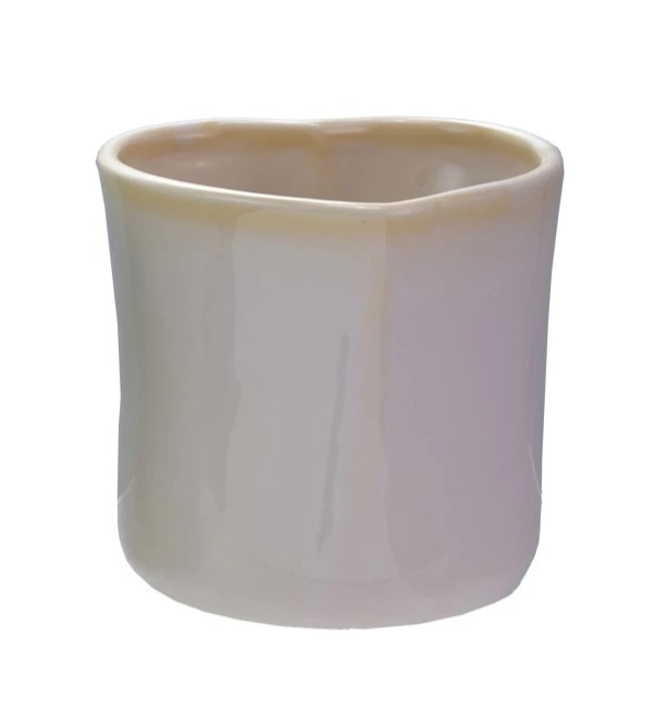 Stoneware Heart Shaped Handle-less Mug, Four Colors