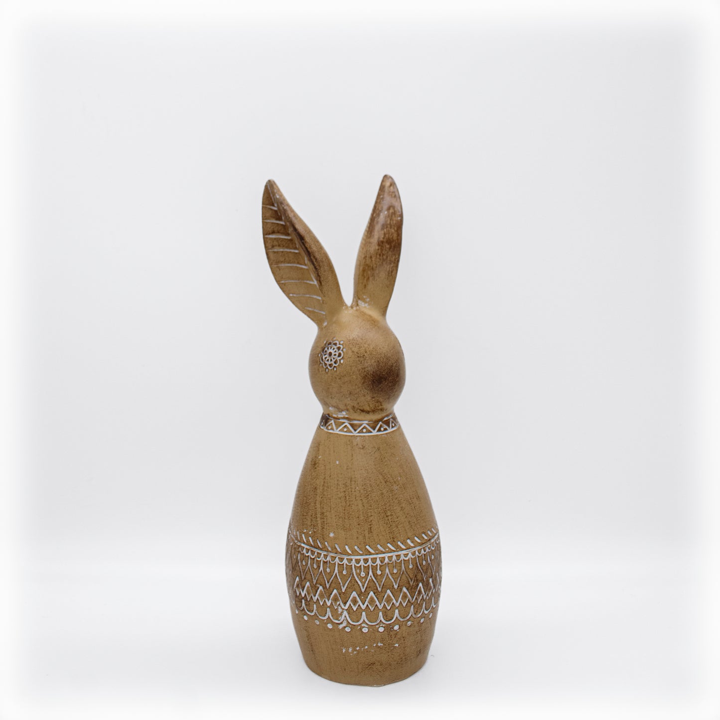 Tan Resin Carved Easter Bunnies