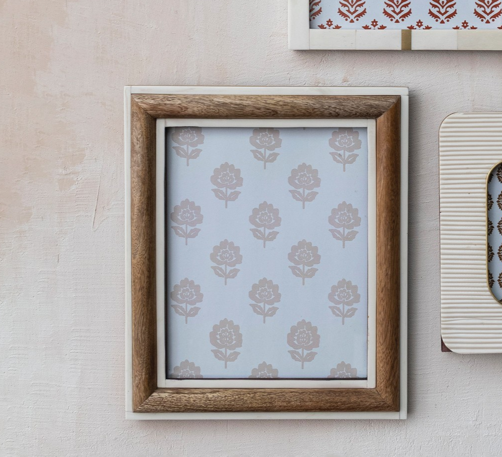 Ivory Resin & Mango Wood Photo Frame
