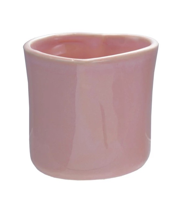 Stoneware Heart Shaped Handle-less Mug, Four Colors