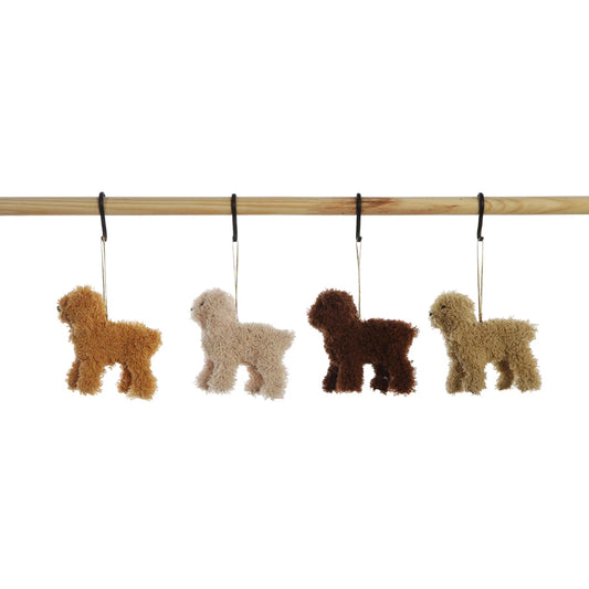 Assorted Furry Poodle Ornament