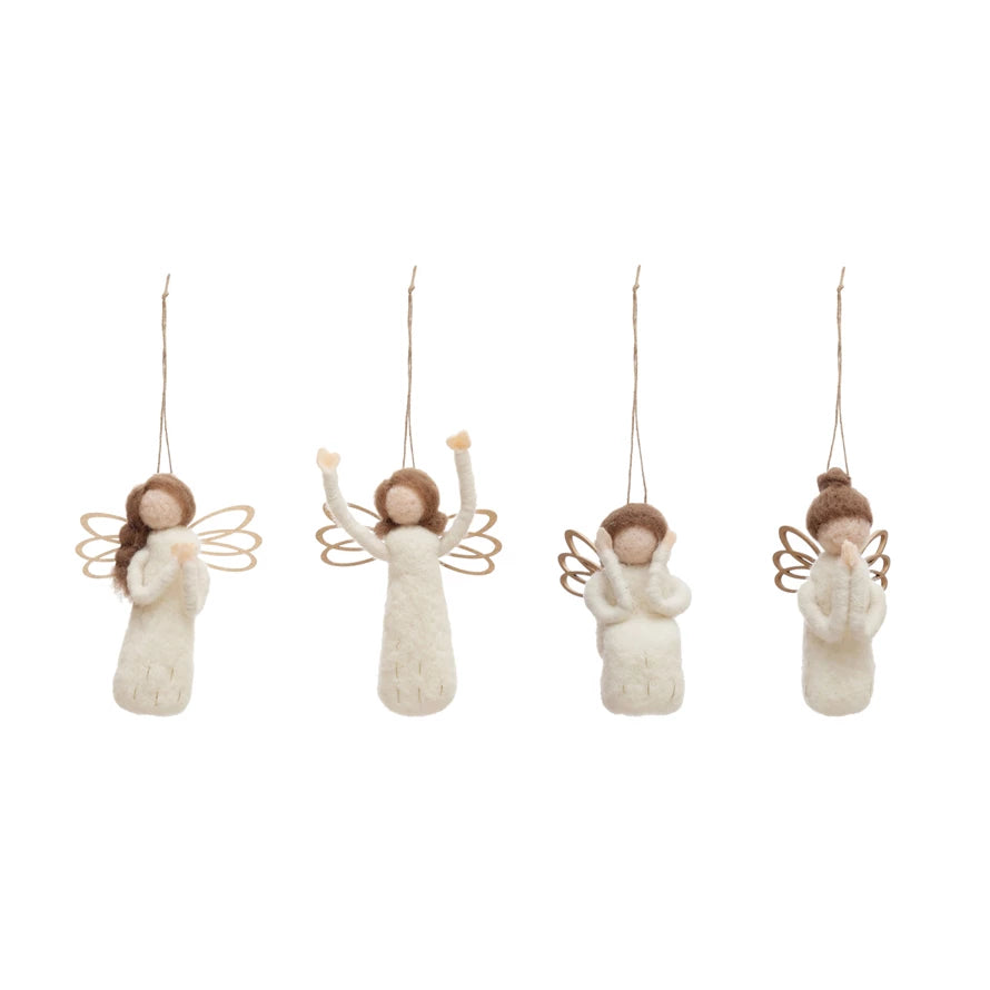 Wool Felt Angel Ornament