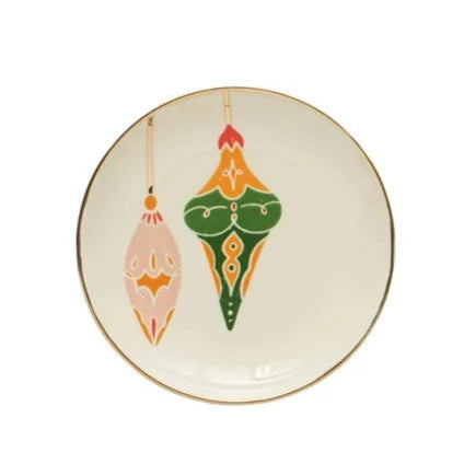 Small Plates with Ornaments & Gold Electroplating