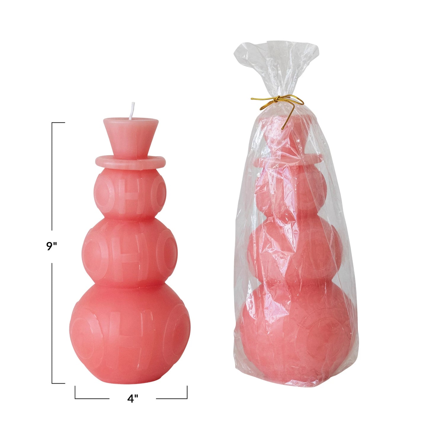 Large Snowman Shaped Pillar Candle