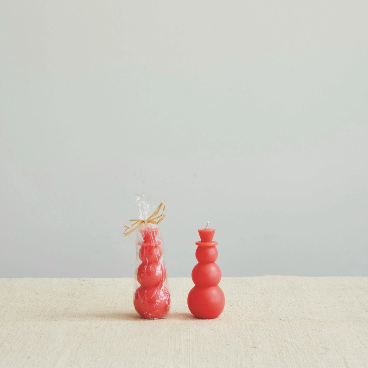 Small Snowman Shaped Candle