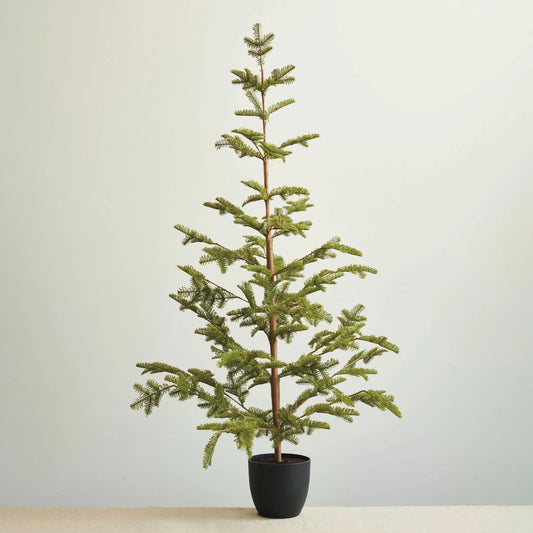 Faux Spruce Tree in Plastic Pot