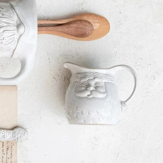 Stoneware Santa-Shaped Creamer