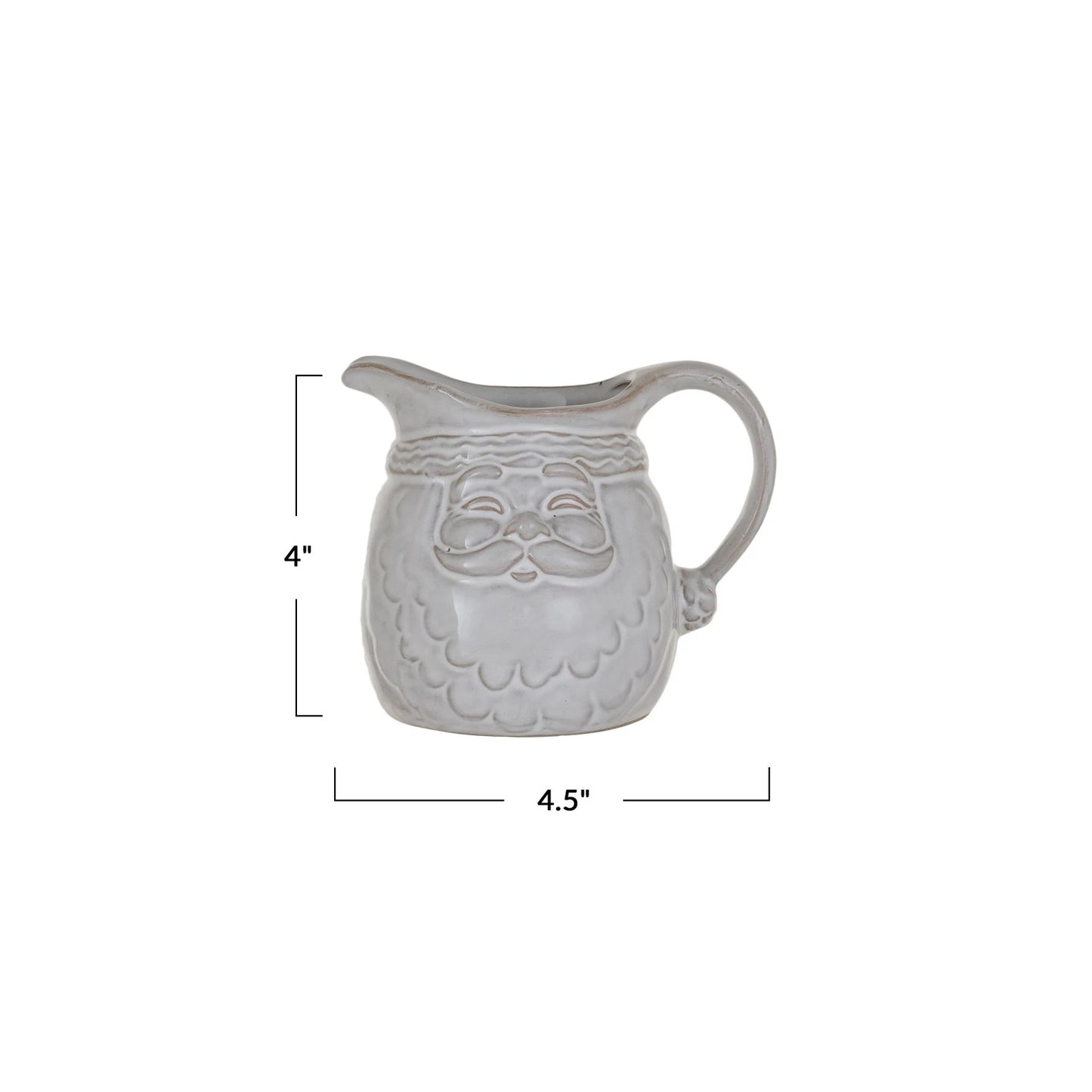 Stoneware Santa-Shaped Creamer