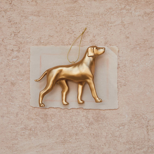 Lightweight Dog Ornament in Gold Finish