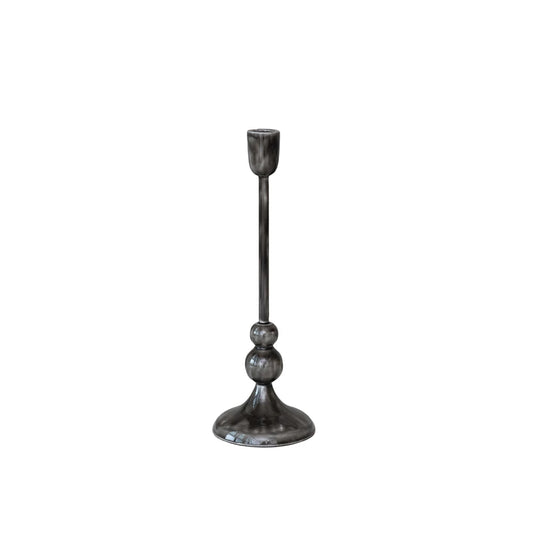 Enameled Black Aluminum Taper Holder