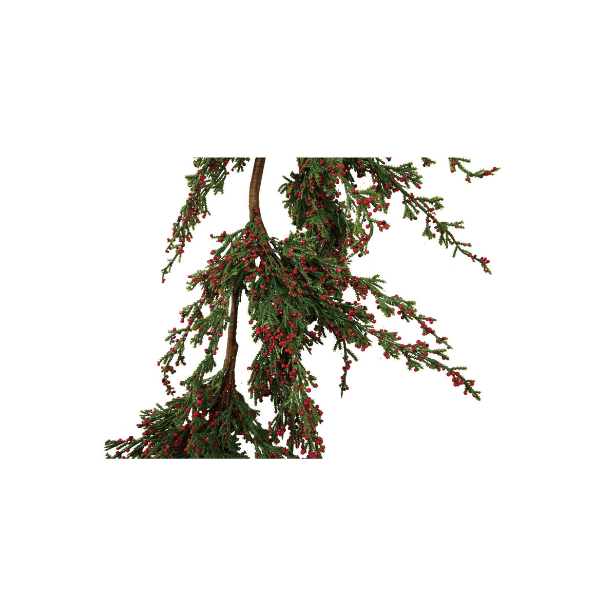 Faux Cypress Red Winterberry Garland or Wreath