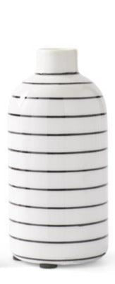 Striped White/Black Bud Vase