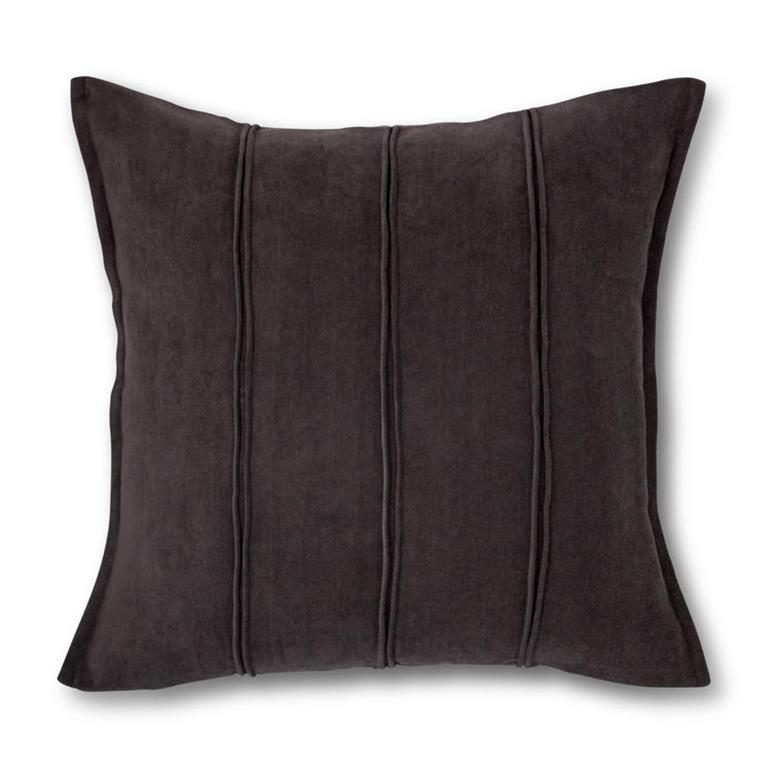 Charcoal Gray Pleated Pillow