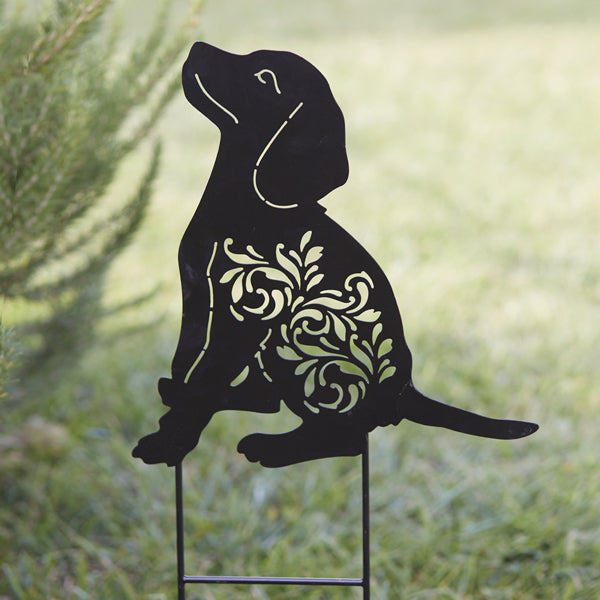 Puppy Silhouette Yard Stake