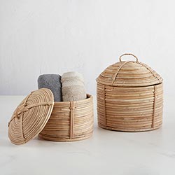 Rattan Box with Lid - Large