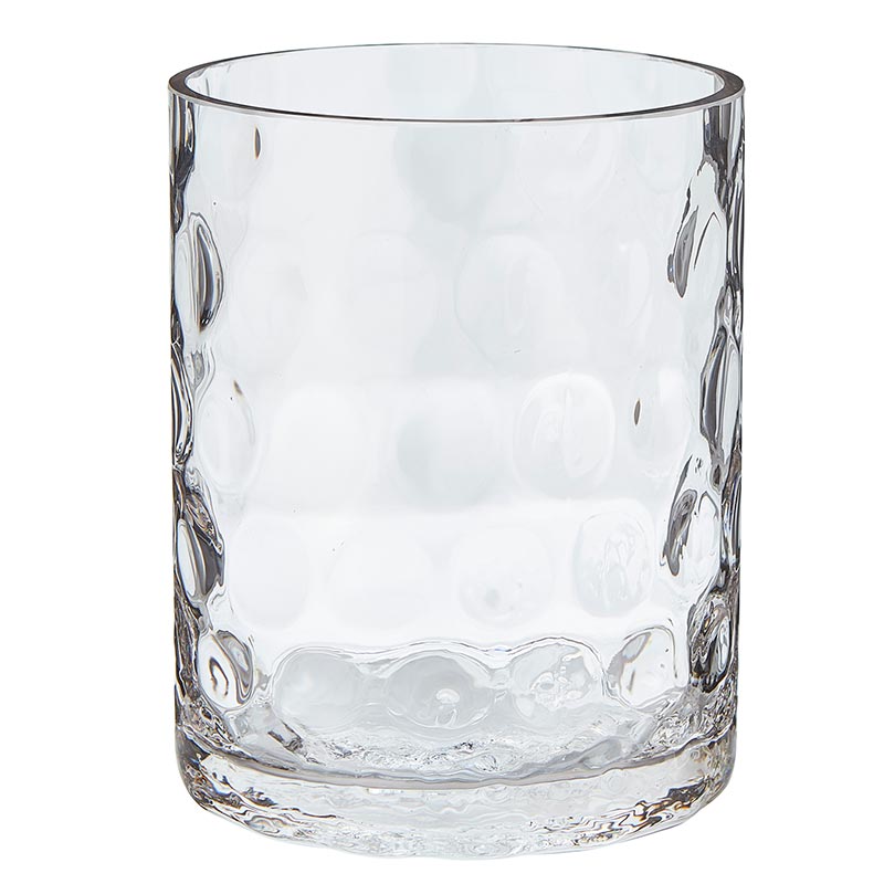 Short Bubble Clear Glass Vase