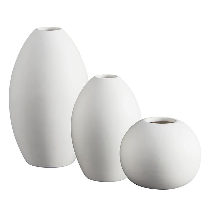 Ceramic White Matte Vase LG