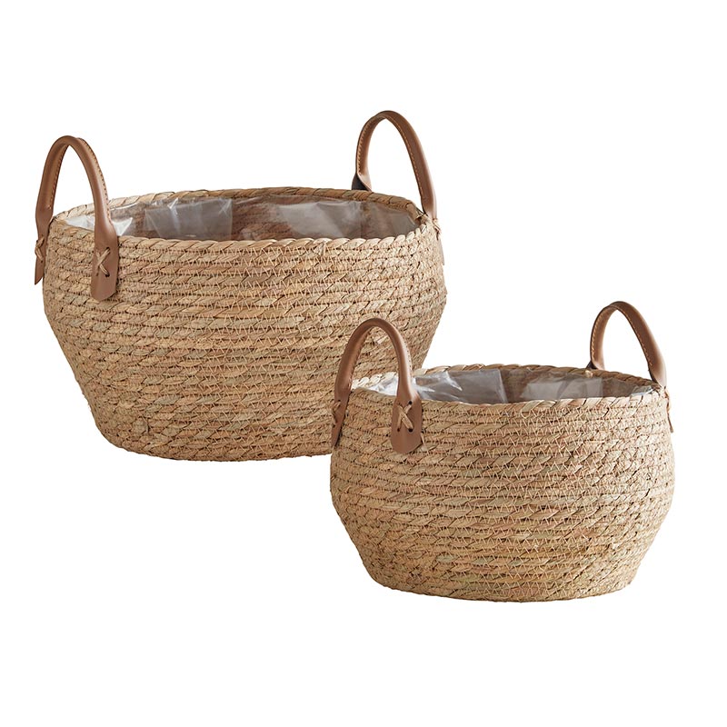 Plastic Lined Baskets Handles