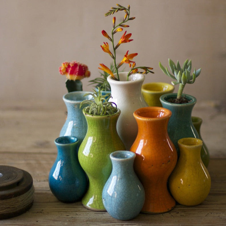 Multi-Colored Ceramic Vase
