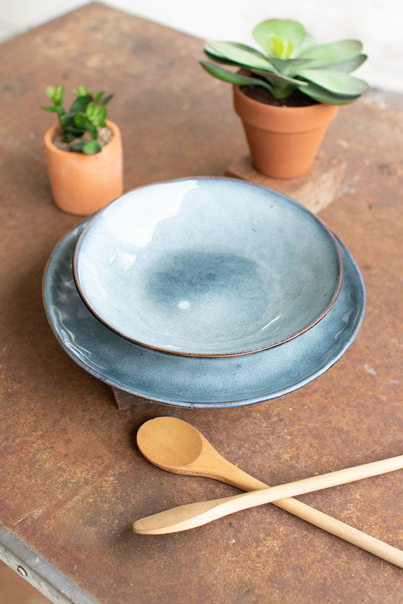 Blue Ceramic Dinner Plate