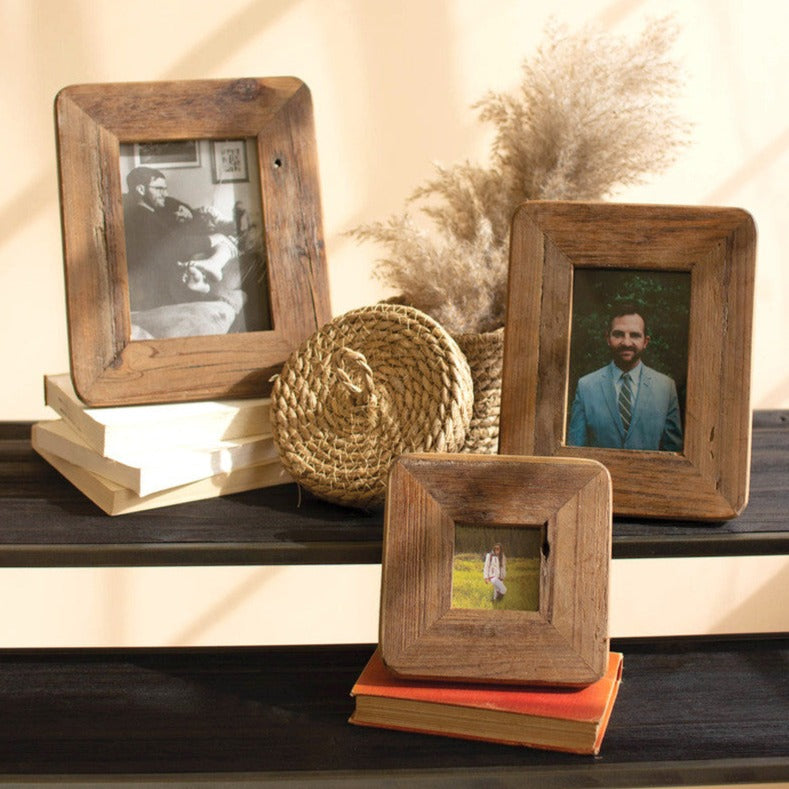 Recycled Wood Photo Frames