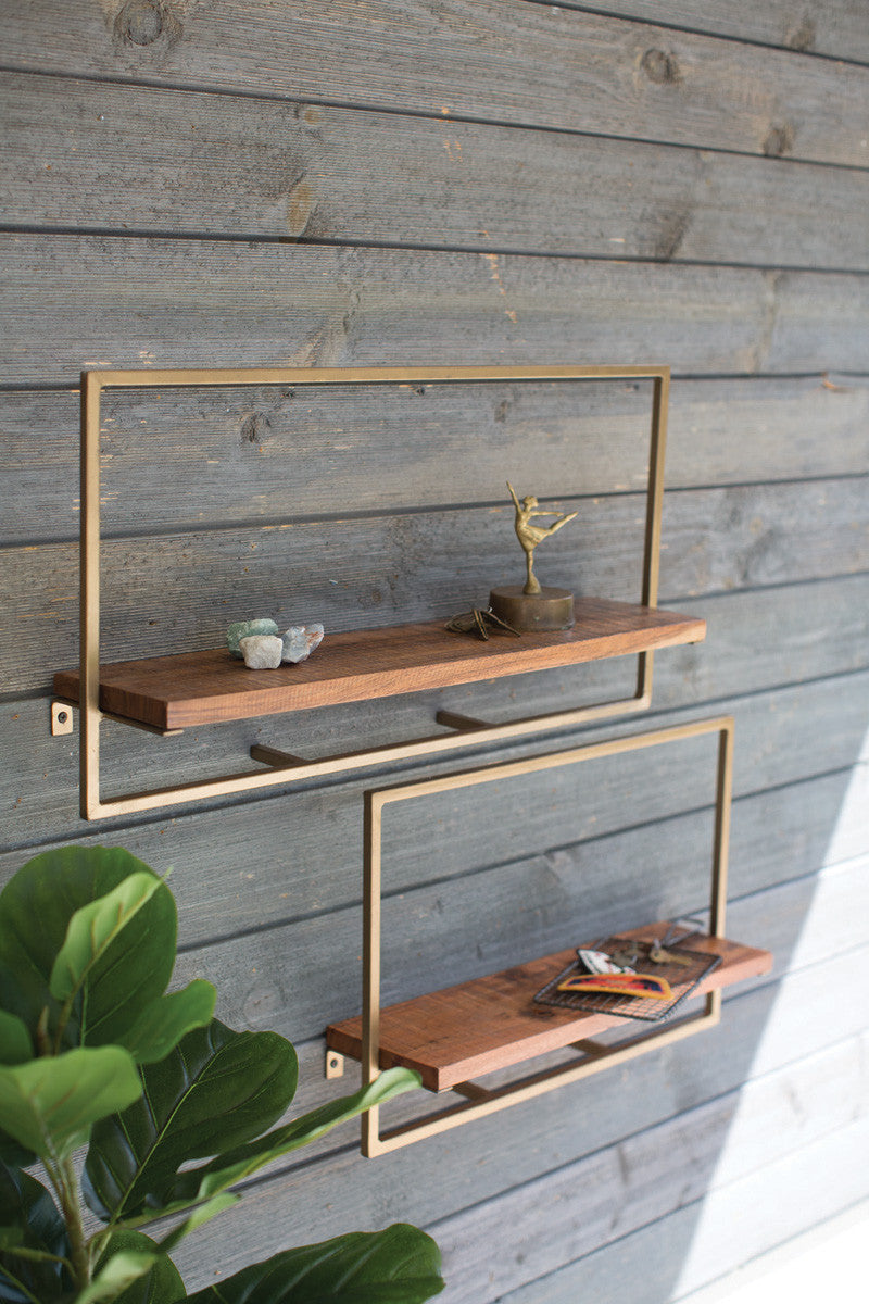 Iron And Mango Wood Shelf