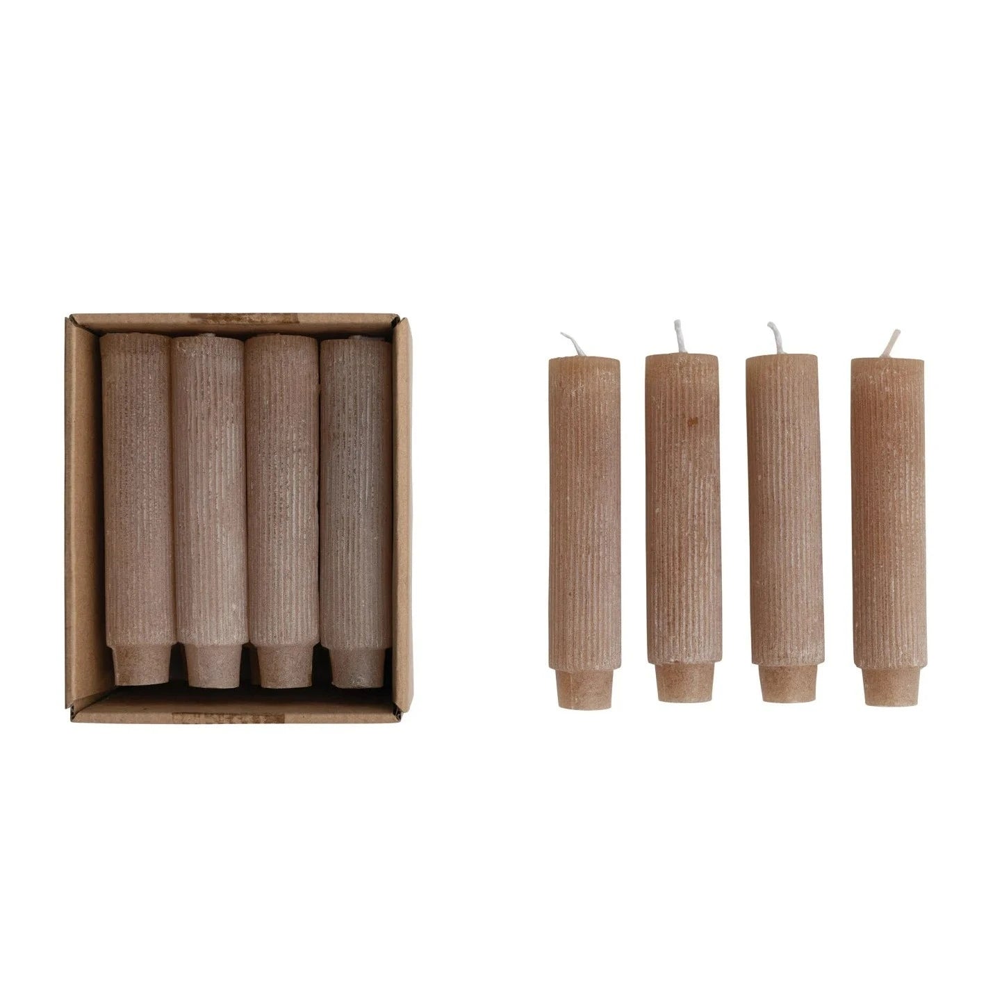 Cappuccino Brown Tapered Candle