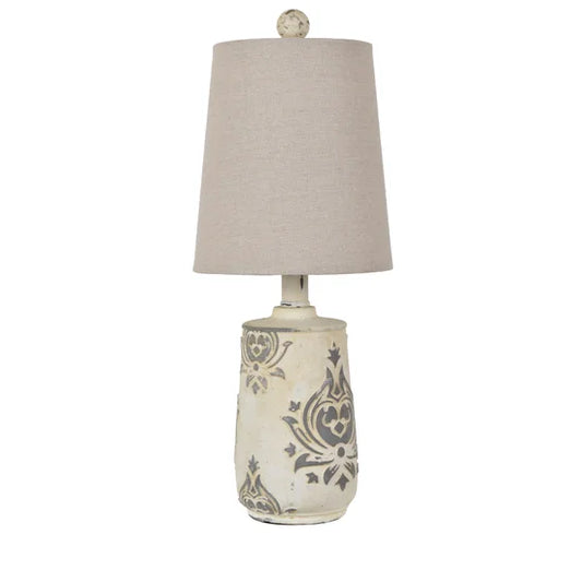 French Damask Accent Lamp