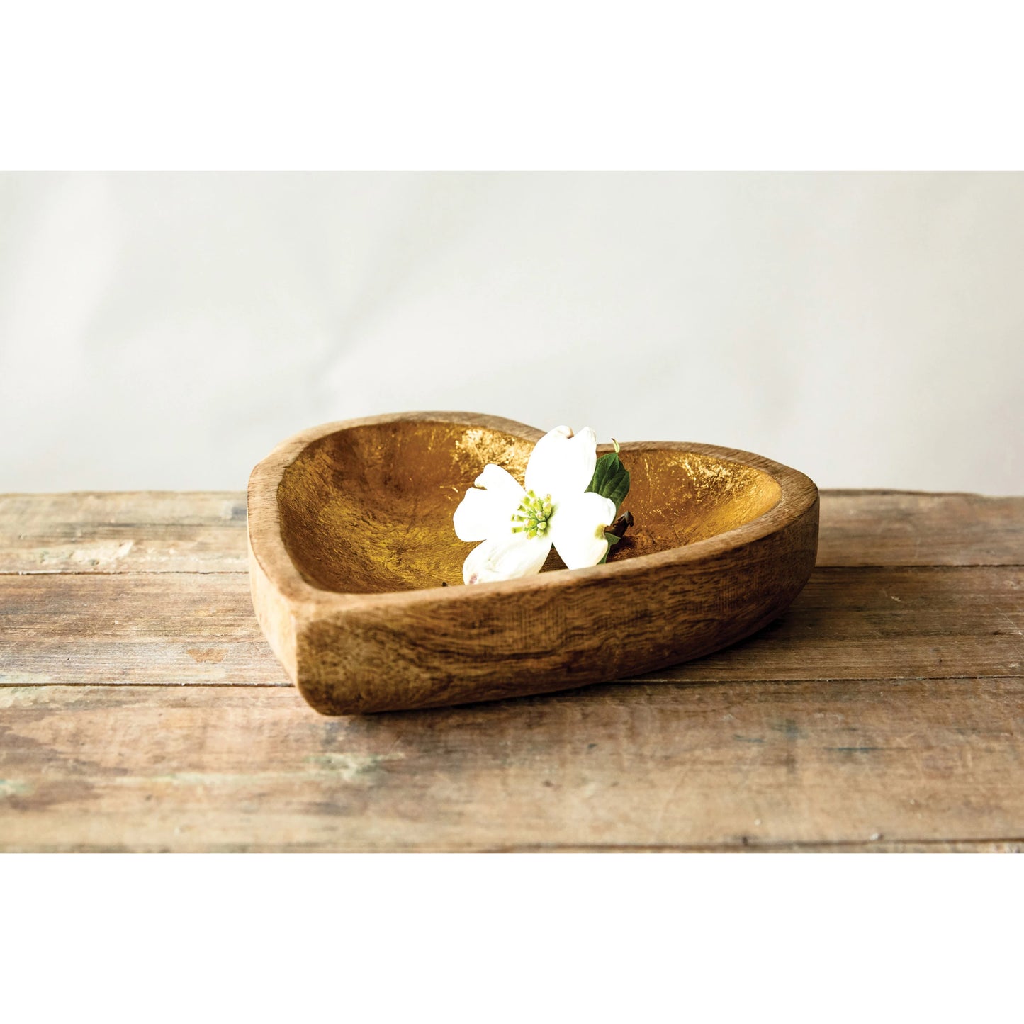 Decorative Mango Wood Heart Bowl