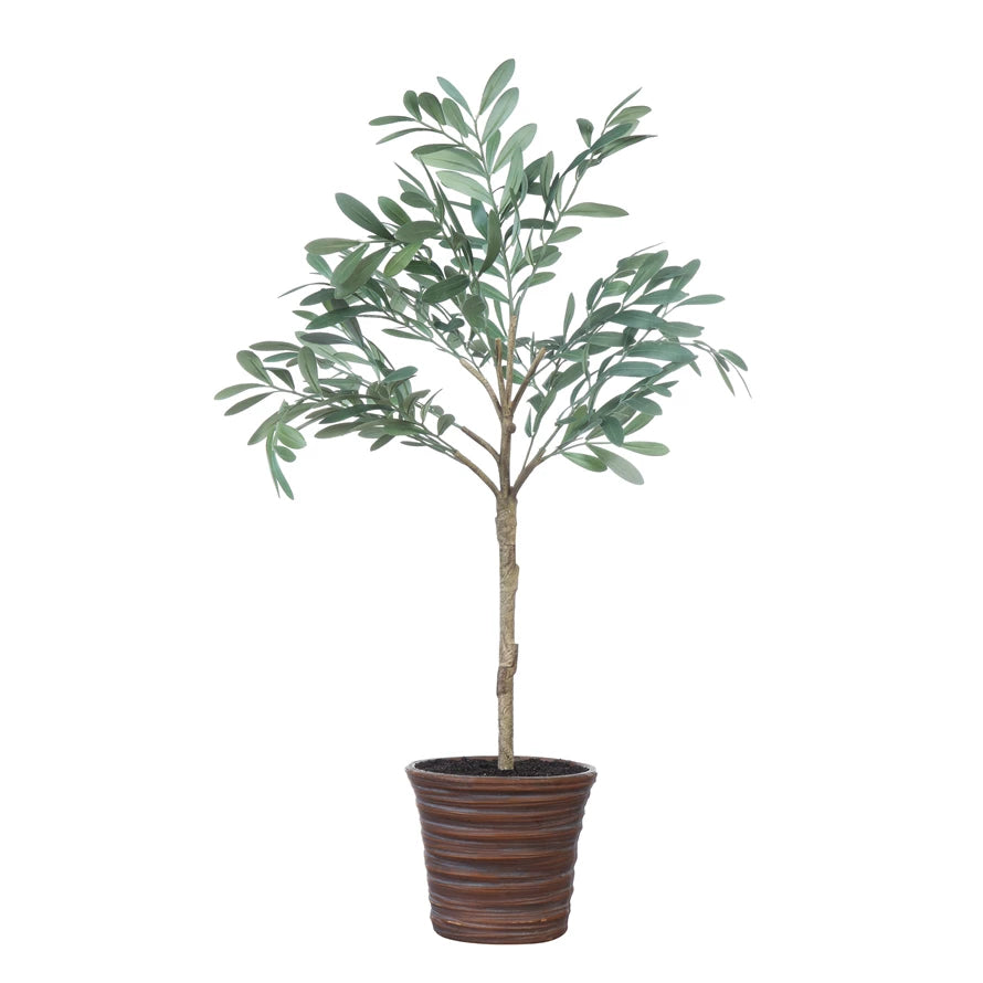Faux Olive Tree in Terracotta Pot
