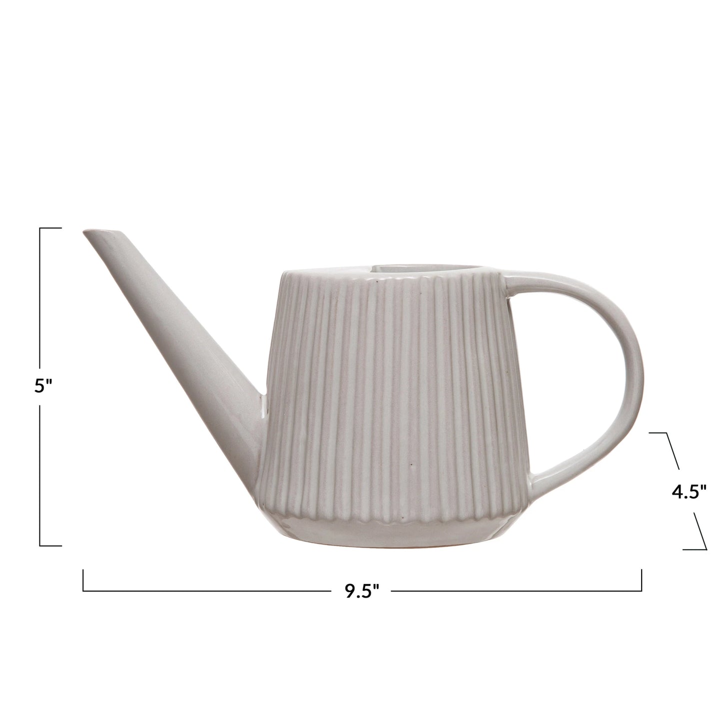 Stoneware Fluted Watering Can