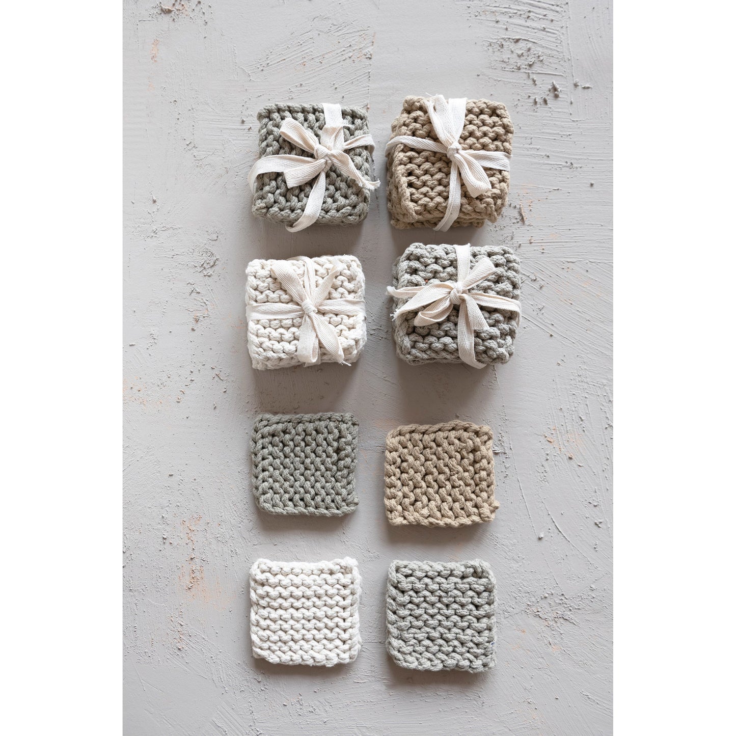 Square Cotton Crocheted Coasters