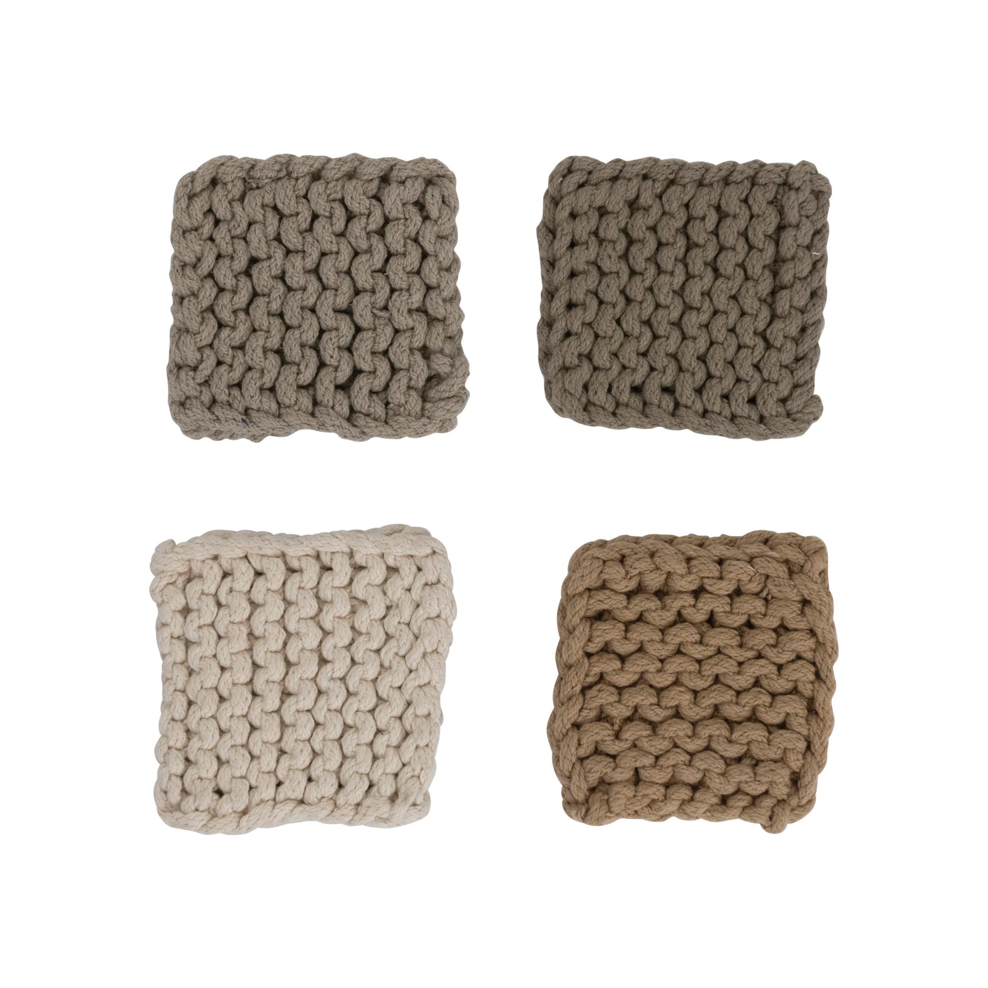 Square Cotton Crocheted Coasters