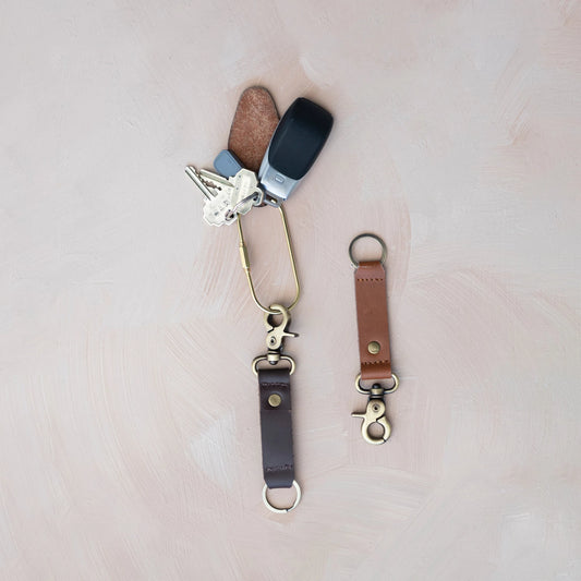 Leather & Metal Keychain