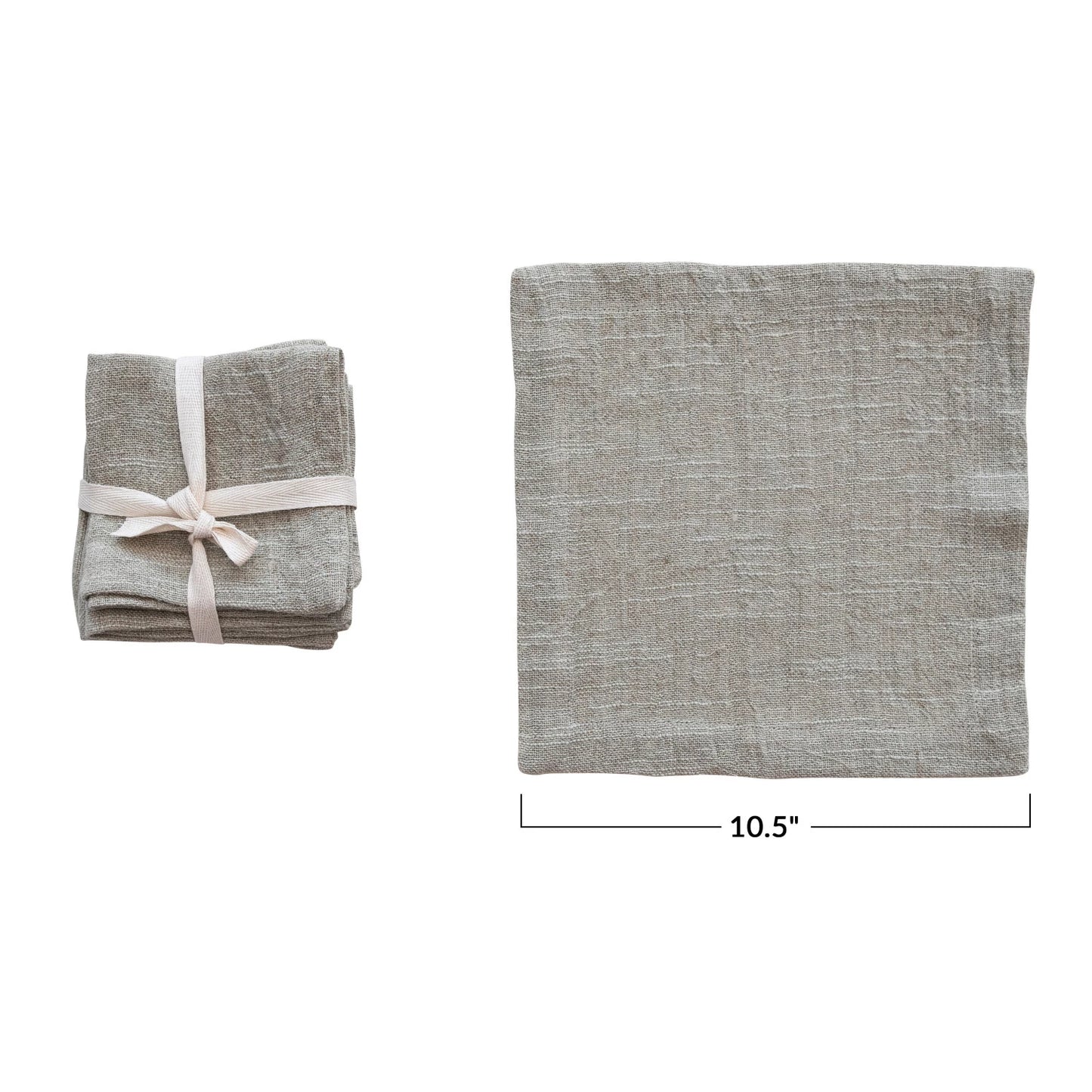 Set of 4 Sage Cocktail Napkins