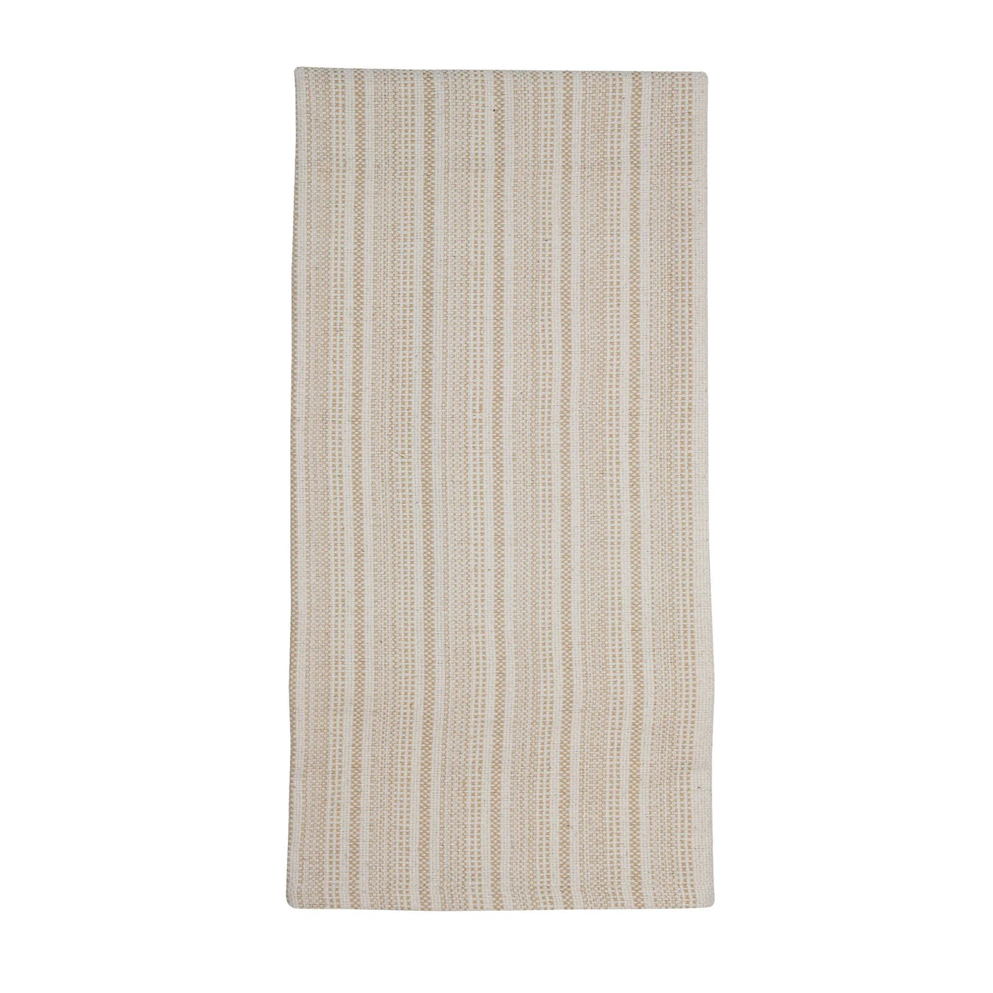Elena Tea Towel Gray/Tan Stripe